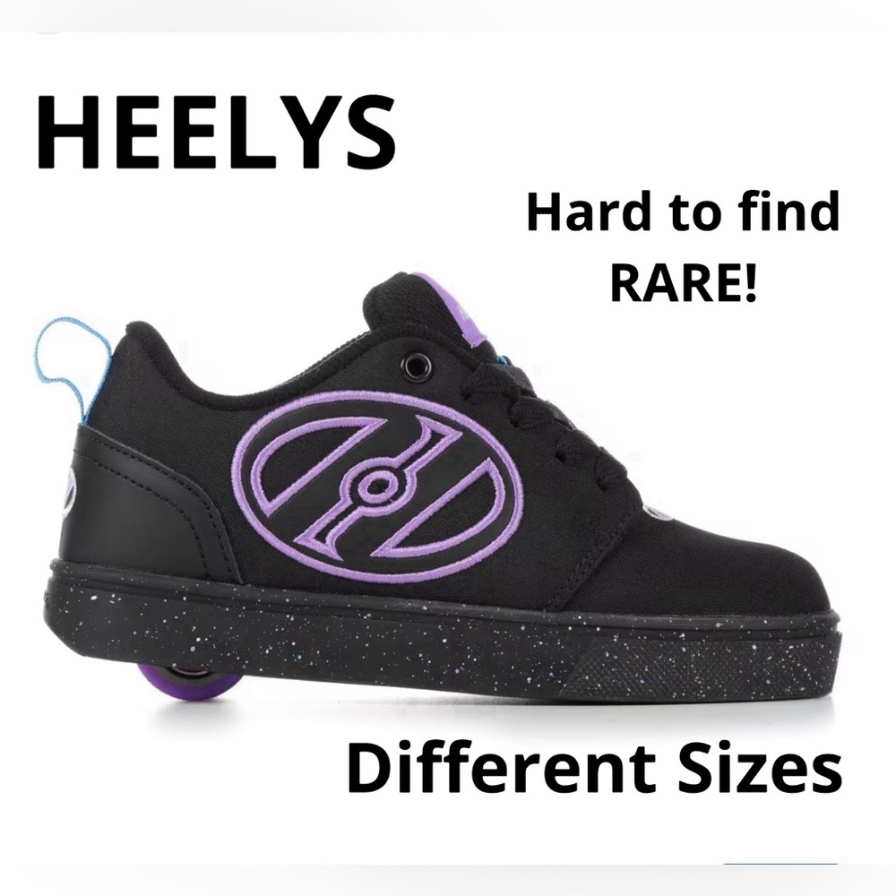 HEELYS Youth Kids Unisex Shoe Skate Sneaker.Black/Purple. Different sizes.
